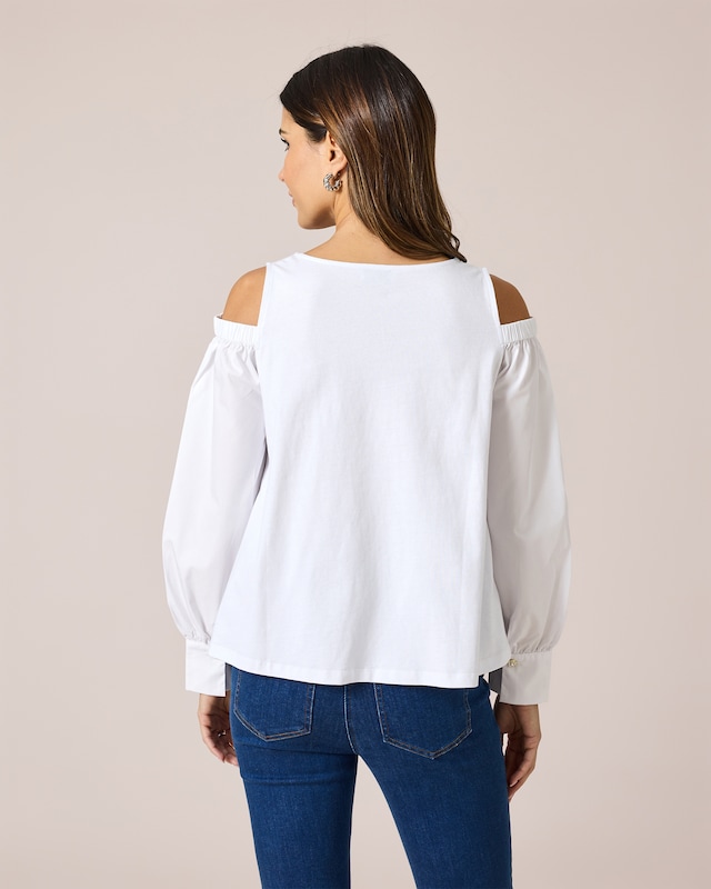 Blusenshirt "Couture" mit Deko-Blume