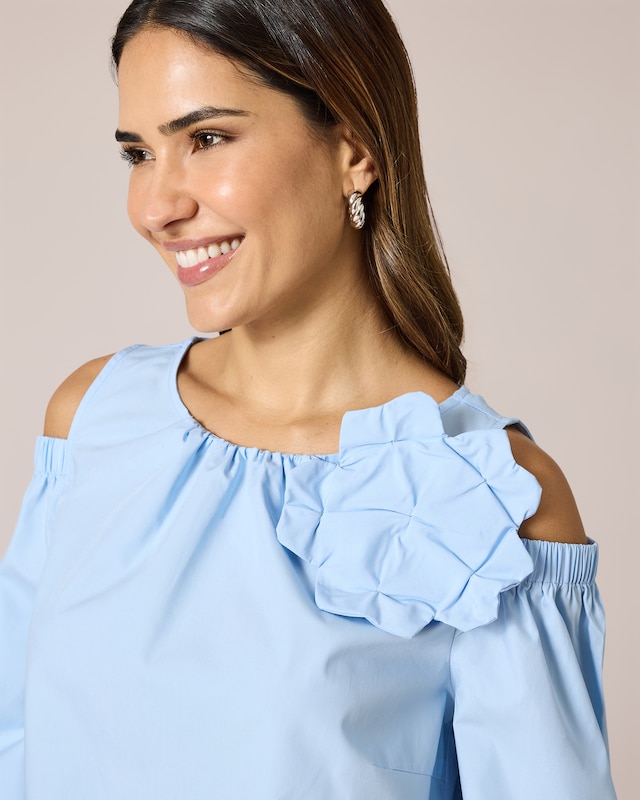 Blusenshirt "Couture" mit Deko-Blume