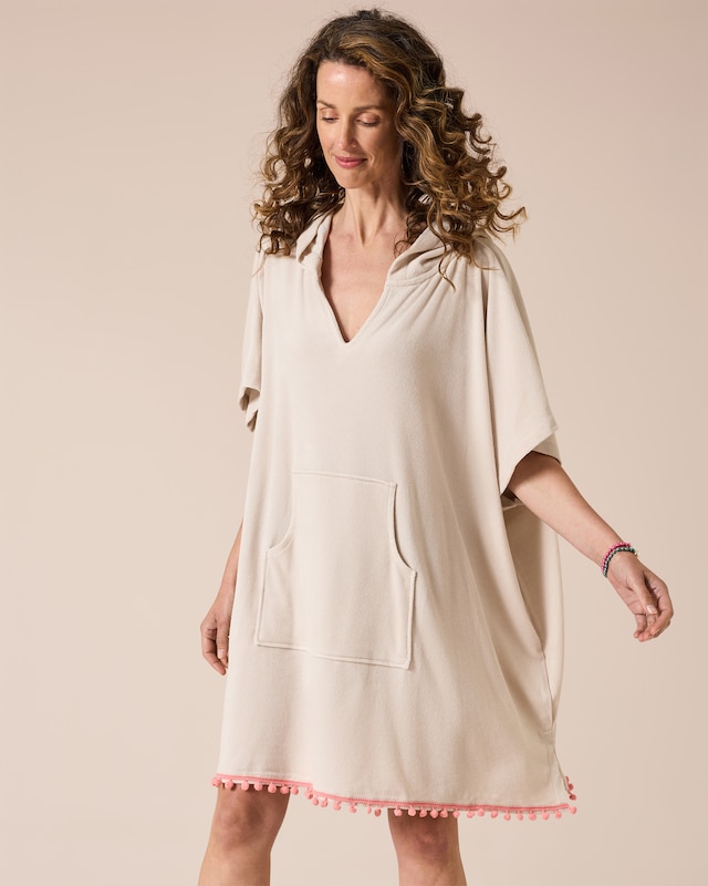 Badeponcho mit Kapuze