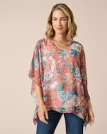 Produktabbildung für Kaftan-Shirt mit Blumen-Print