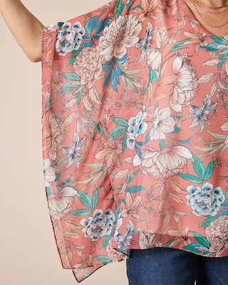 Produktabbildung 5 für Kaftan-Shirt mit Blumen-Print
