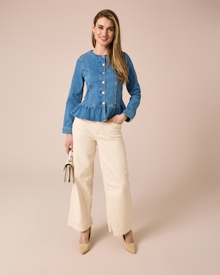 Produktabbildung 3 für Jeansjacke mit Schößchen