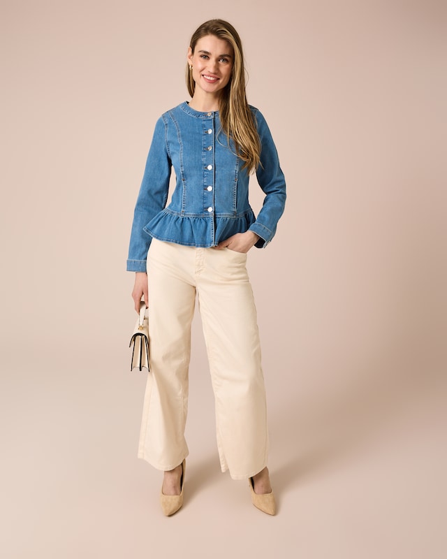 Jeansjacke mit Schößchen