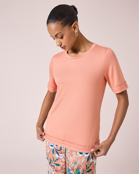 Produktabbildung für Shirt mit Rüschendetail