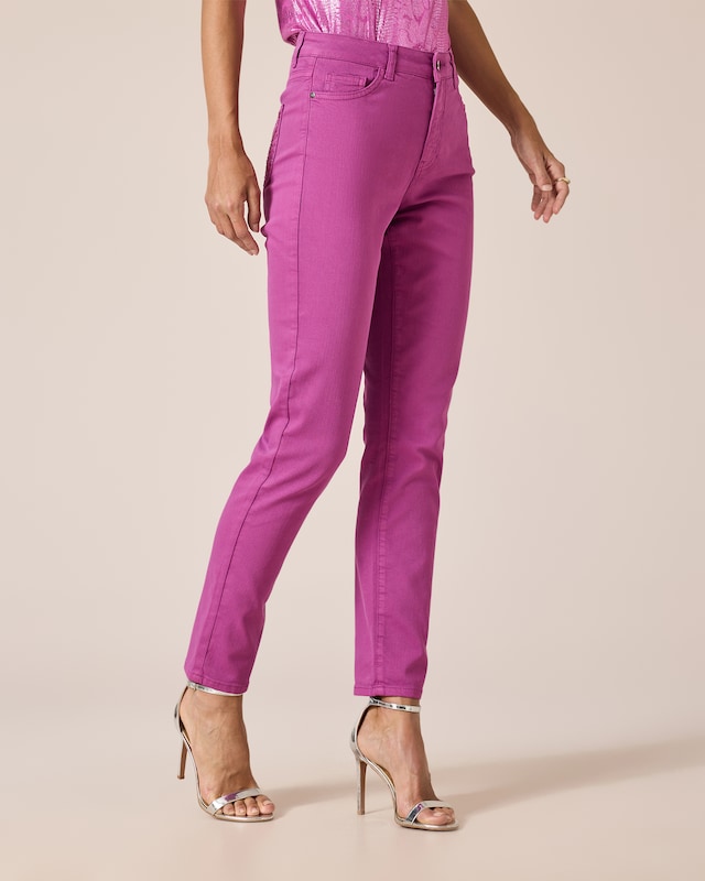 5-Pocket-Jeans mit Strassverzierung