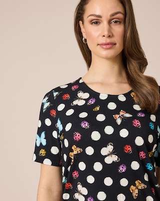 Produktabbildung 5 für Shirt mit Punkte-Schmetterlings-Druck