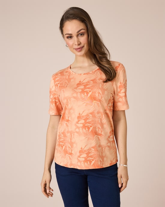 Produktabbildung für Shirt mit Blätter-Print