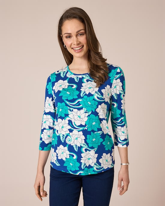 Produktabbildung für Shirt mit Blumen-Print