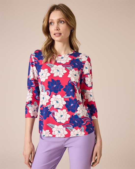 Produktabbildung für Shirt mit Blumen-Print