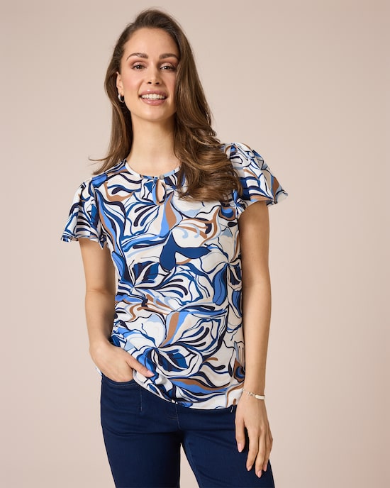 Produktabbildung für Shirt mit Blüten-Print