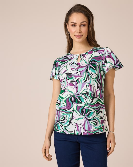 Produktabbildung für Shirt mit Blüten-Print