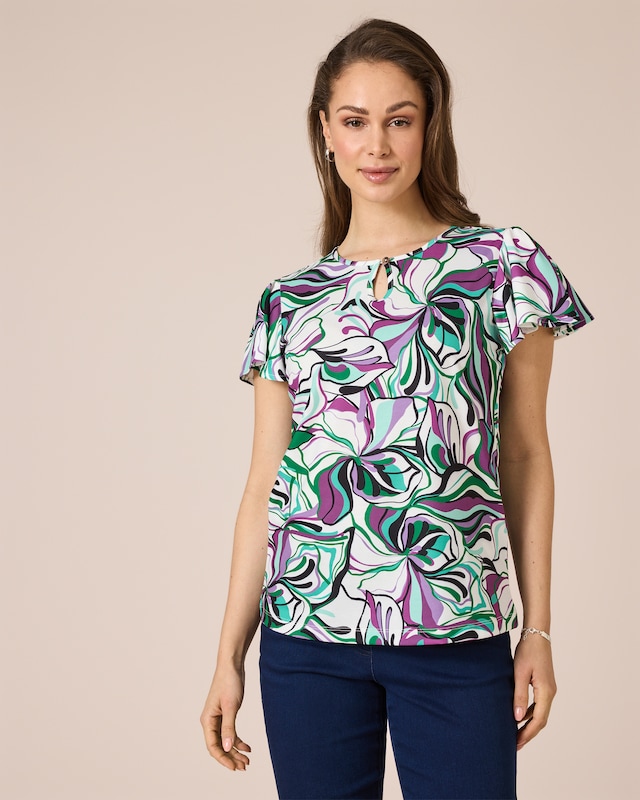 Shirt mit Blüten-Print