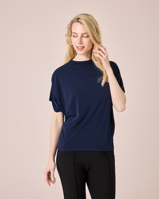 Produktabbildung für Shirt mit geraffter Schulterpartie