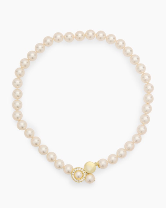 Produktabbildung für Collier mit MK-Perlen 10 mm & Zirkonia