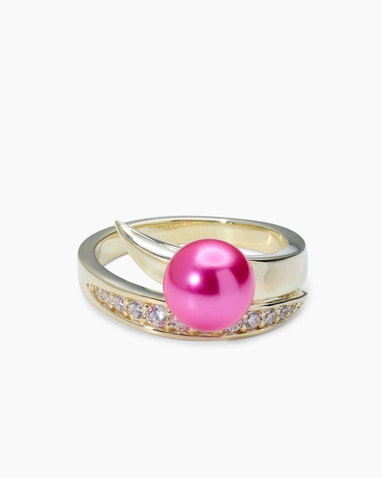 Produktabbildung für Ring mit MK-Perle 8 mm und Zirkonia