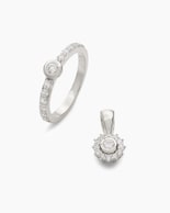 Produktabbildung für Set: Ring & Anhänger mit Zirkon