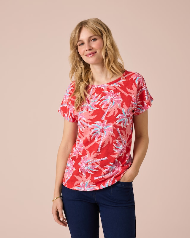 Shirt mit Palmen-Print