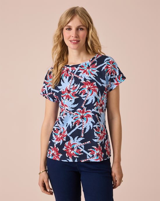 Produktabbildung für Shirt mit Palmen-Print