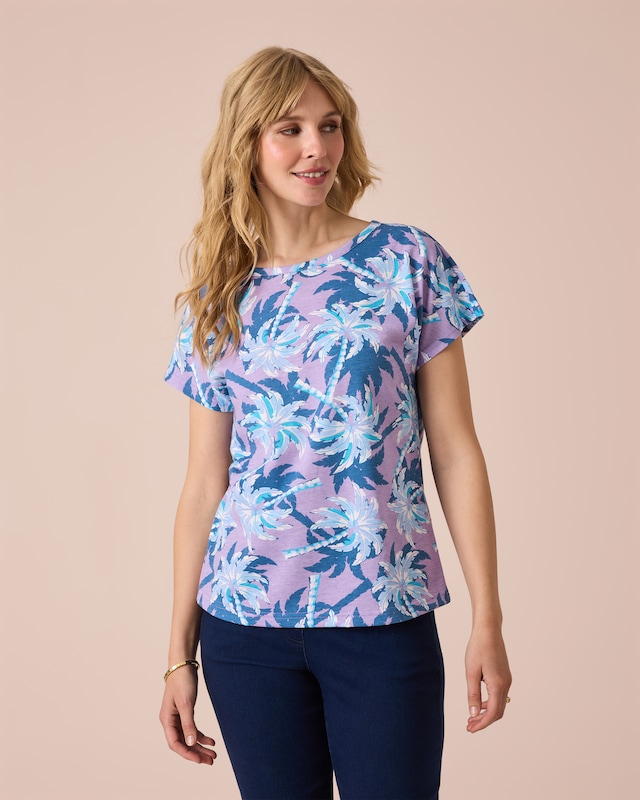 Shirt mit Palmen-Print