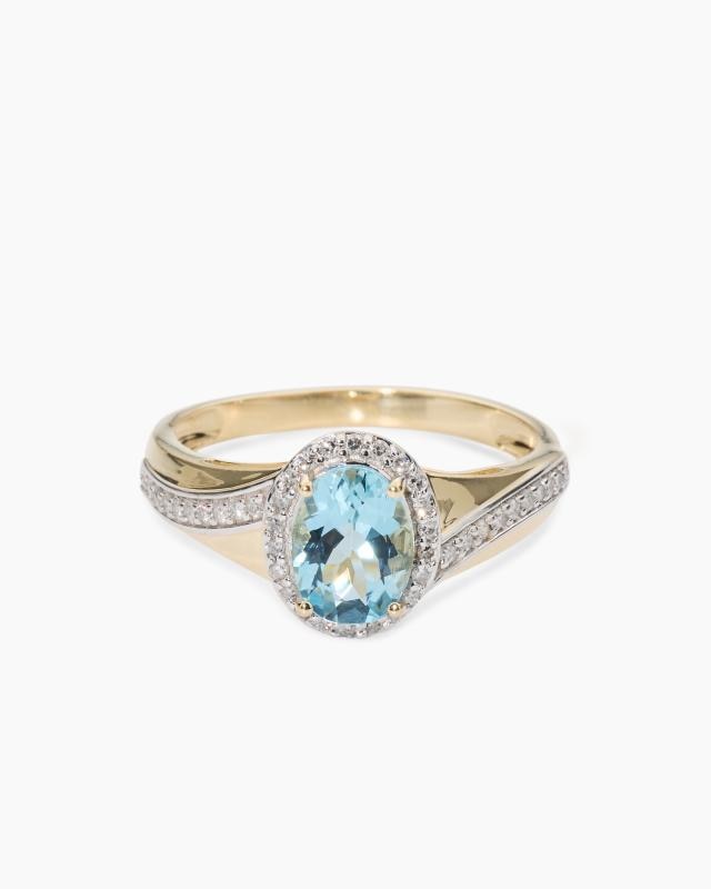 Ring mit Aquamarin