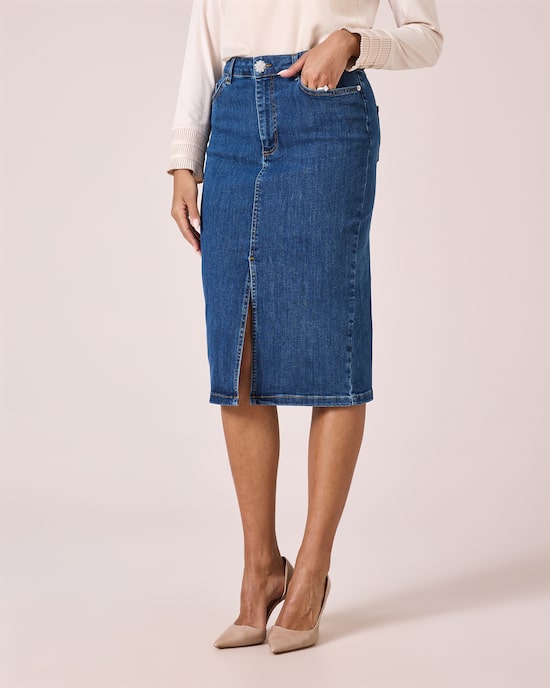 Produktabbildung für Jeansrock mit Schlitz vorne