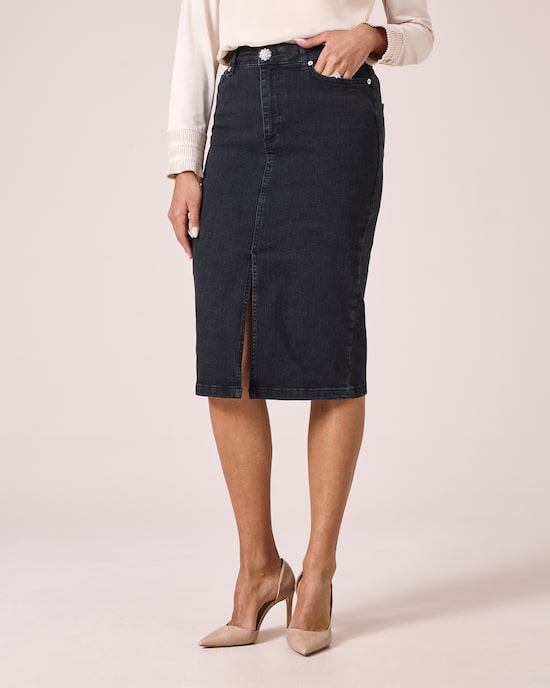 Produktabbildung für Jeansrock mit Schlitz vorne