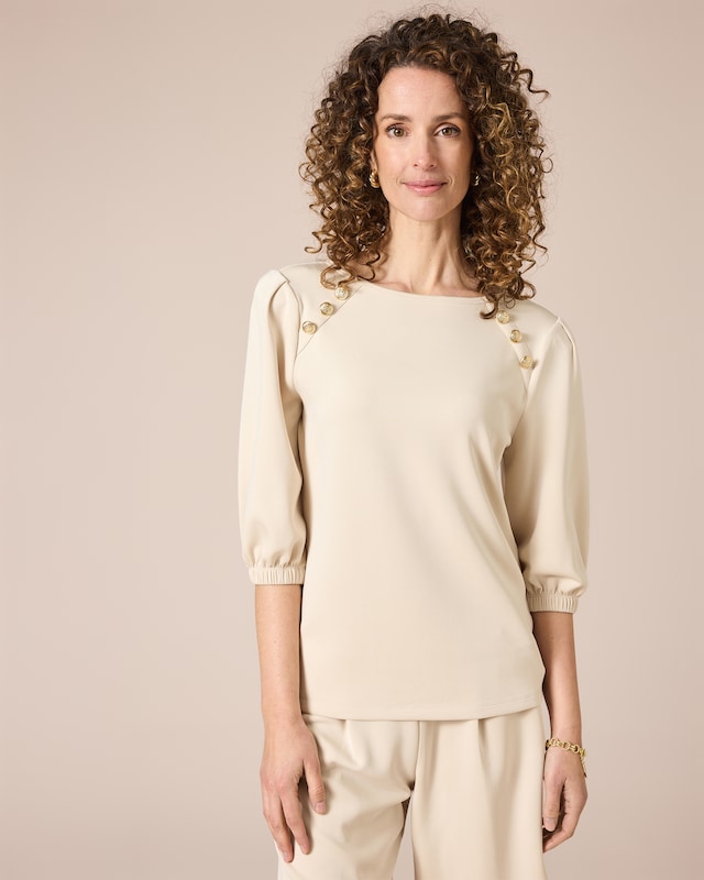 Shirt "Seidentraum" mit Deko-Knöpfen