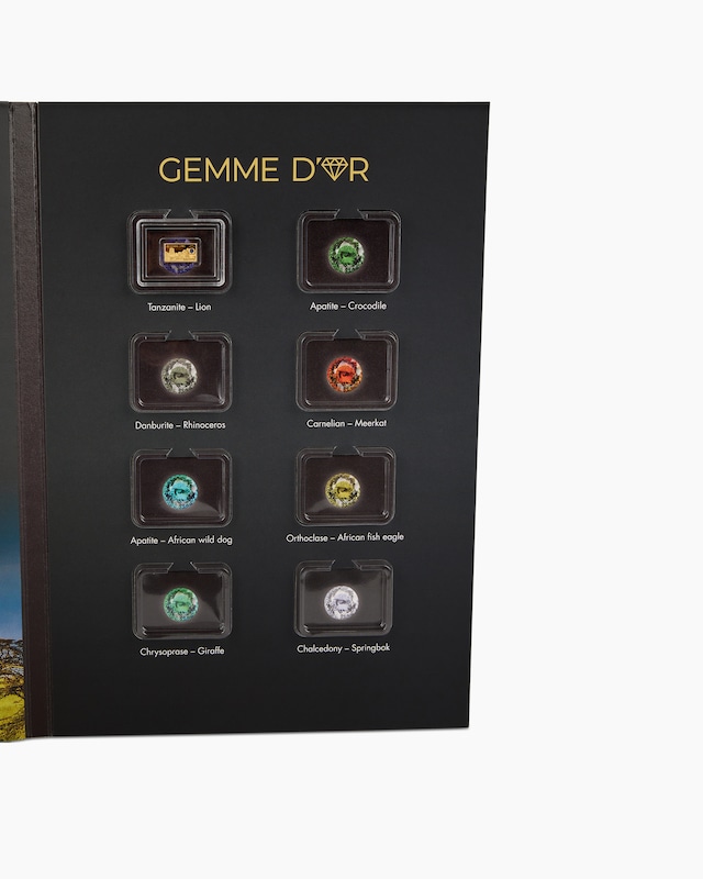 Goldbarren Gemme d'or Tansanit mit Album