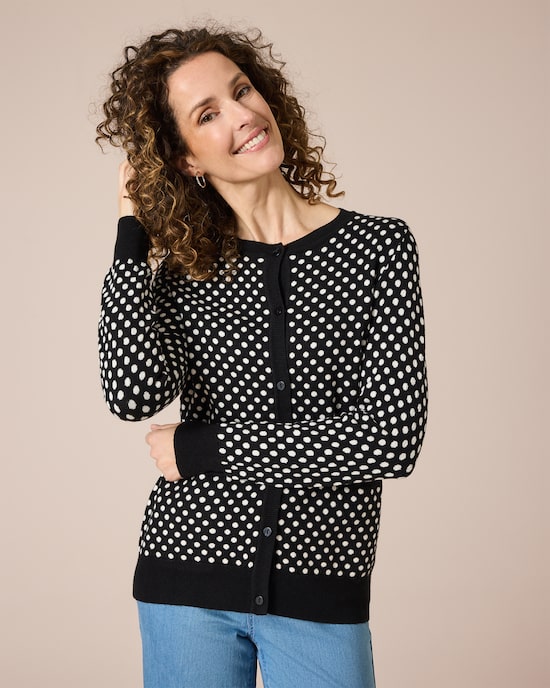 Produktabbildung für Cardigan mit Punkten