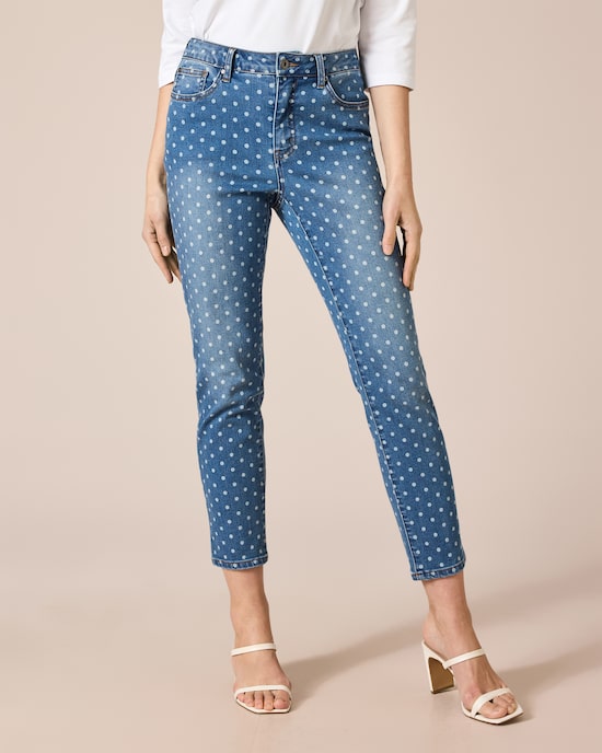 Produktabbildung für 5-Pocket-Denim mit Punktedruck