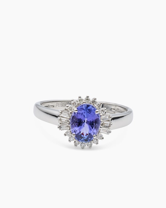 Produktabbildung für Ring mit Tansanit AAAAA & Diamanten