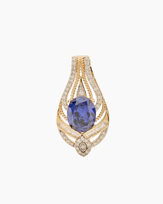 Produktabbildung für Anhänger mit Tansanit AAAAA, Brillant & Diamant