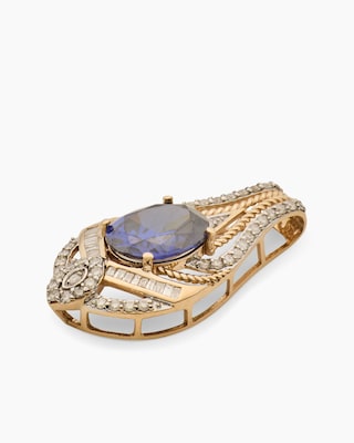 Produktabbildung 3 für Anhänger mit Tansanit AAAAA, Brillant & Diamant