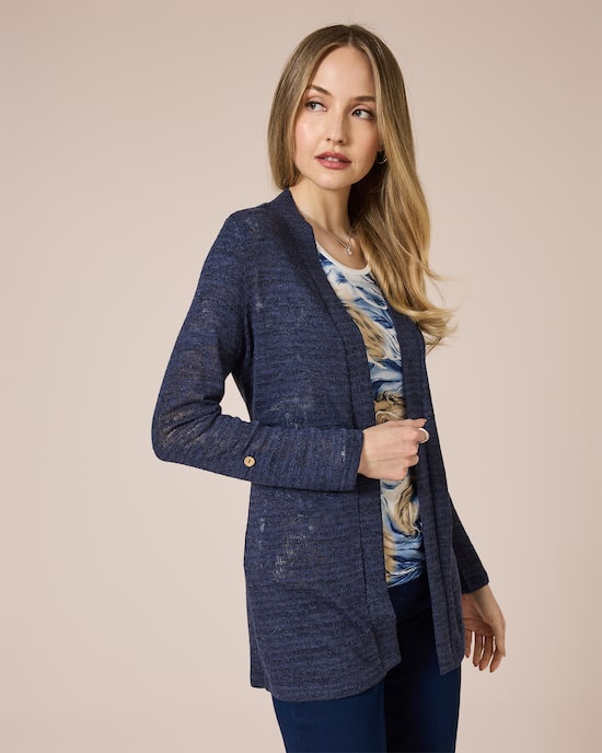 Produktabbildung für Longcardigan mit Metallicgarn