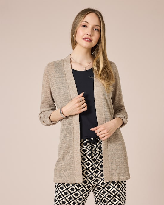 Produktabbildung für Longcardigan mit Metallicgarn