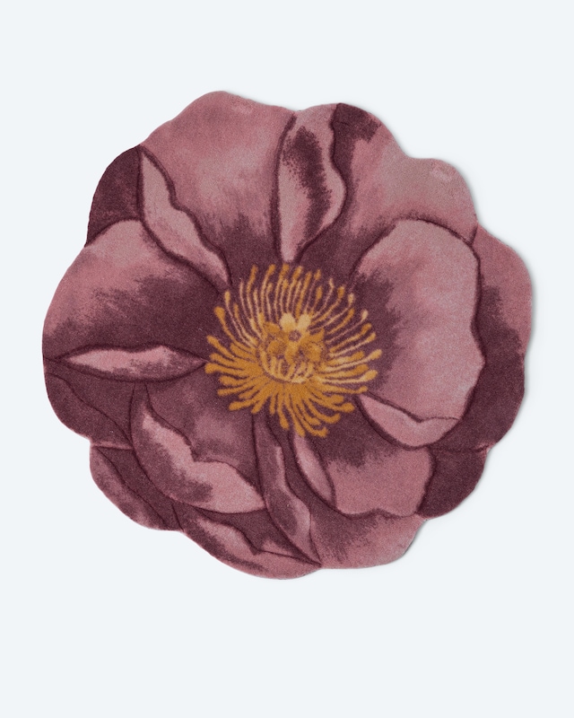 Wollblend Teppich "Blume"