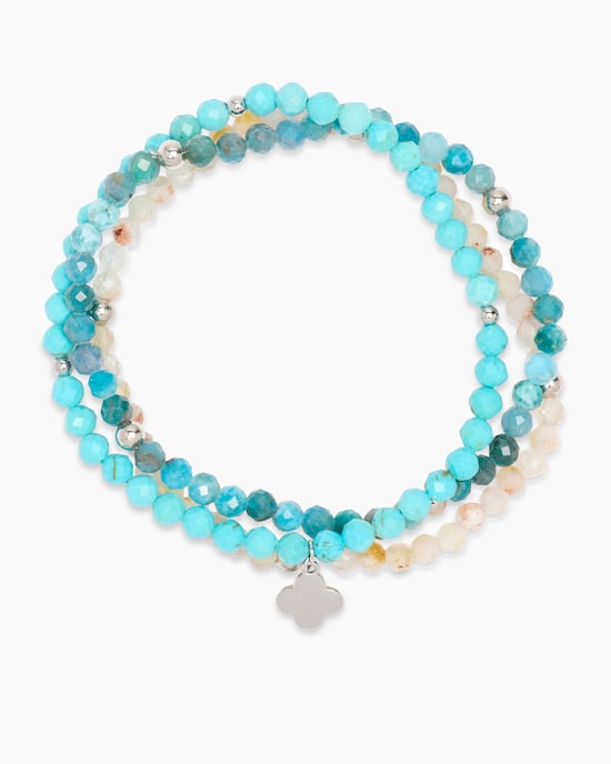 Produktabbildung für Stretch-Edelsteinarmbänder, 3er Set