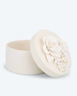 Produktabbildung 2 für Porzellan-Dekodose im Blumendesign