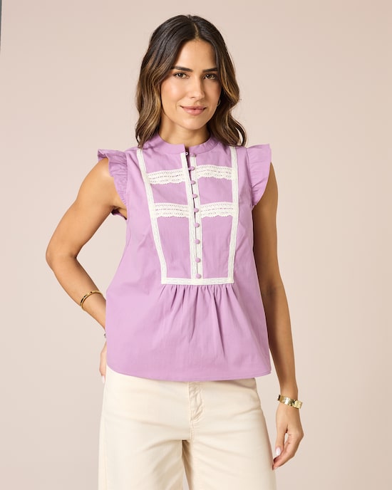 Produktabbildung für Bluse mit Flügelärmchen