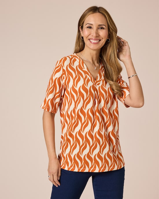 Produktabbildung für Crêpe-Bluse mit Print