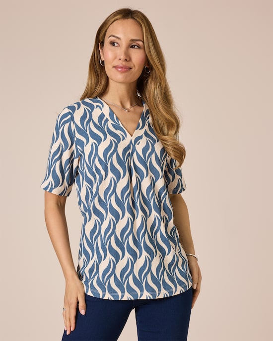 Produktabbildung für Crêpe-Bluse mit Print