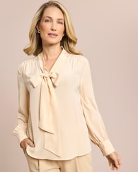 Produktabbildung für Seidenbluse mit Schluppe