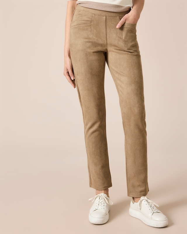 Schlupfhose aus Velours-Optik
