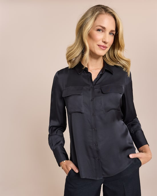Produktabbildung für Viskose Bluse mit Taschen