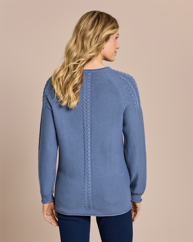Pullover mit Zopf-Details