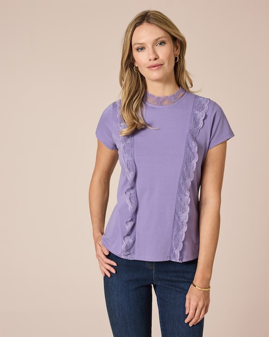 Produktabbildung für Shirt mit Spitze