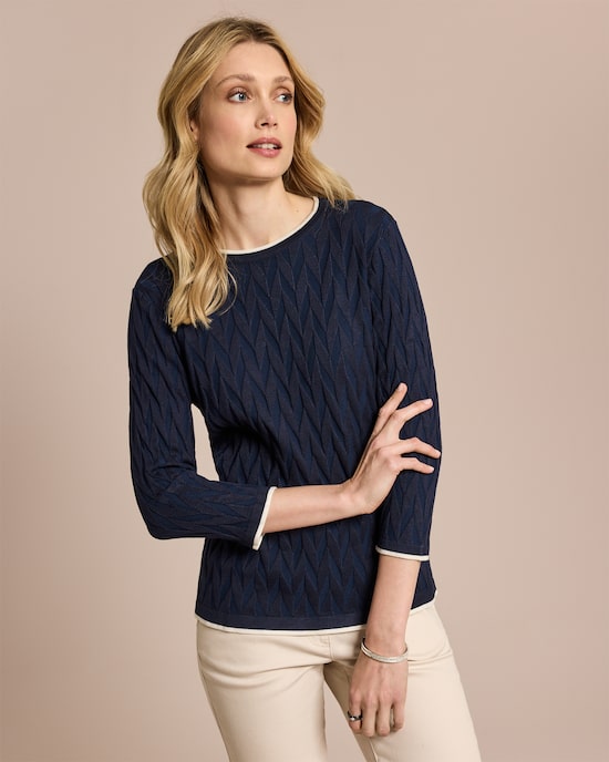 Produktabbildung für Pullover mit Intarsien-Strick