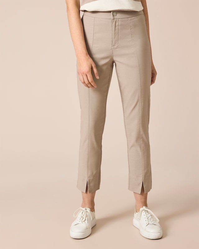 Bengalin Hose cropped, kleine Schlitz
