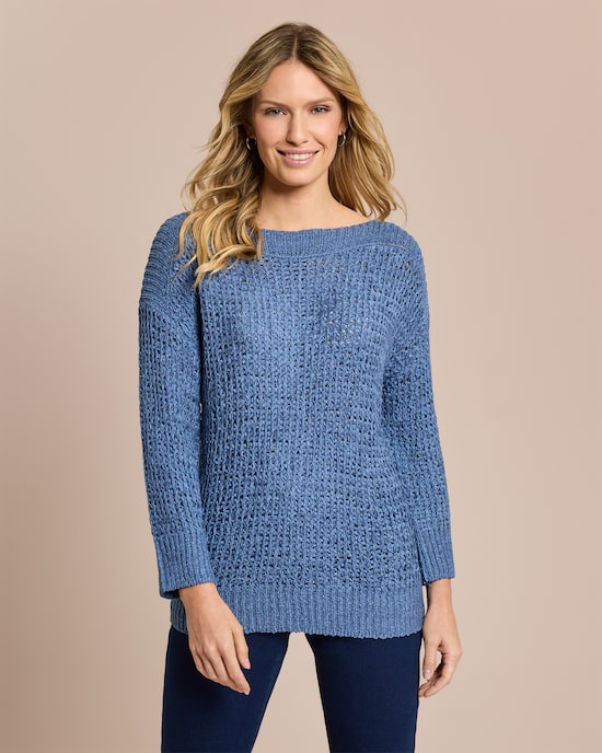 Produktabbildung für Pullover aus Bändchen-Garn