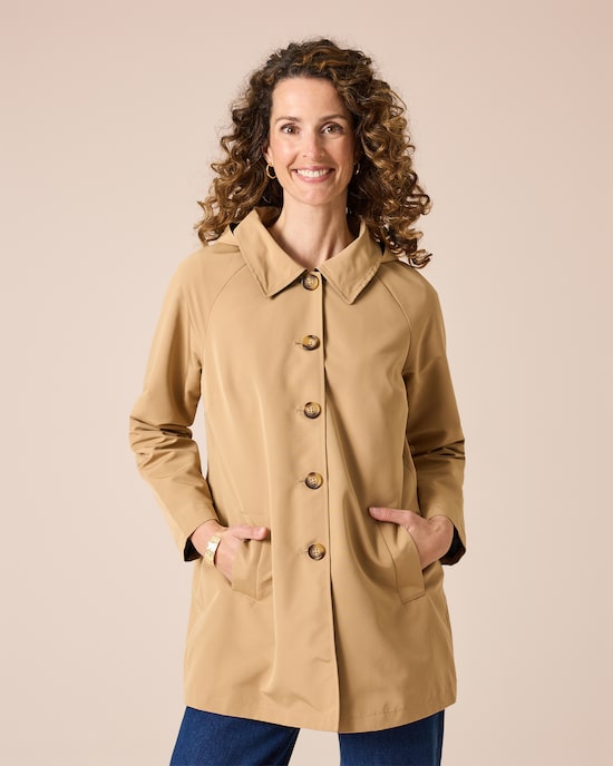 Produktabbildung für Übergangsmantel mit abnehmbarer Kapuze